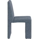  Color_Blue -- Benson Blue Linen Textured Fabric Upholstered Dining Chair IMAGE 5