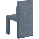  Color_Blue -- Benson Blue Linen Textured Fabric Upholstered Dining Chair IMAGE 6