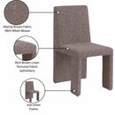  Color_Brown -- Benson Brown Linen Textured Fabric Upholstered Dining Chair IMAGE 10
