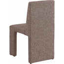  Color_Brown -- Benson Brown Linen Textured Fabric Upholstered Dining Chair IMAGE 6