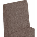  Color_Brown -- Benson Brown Linen Textured Fabric Upholstered Dining Chair IMAGE 7
