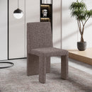 Color_Brown -- Benson Brown Linen Textured Fabric Upholstered Dining Chair IMAGE 8