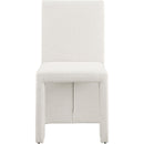  Color_Cream -- Benson Cream Linen Textured Fabric Upholstered Dining Chair IMAGE 4