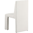  Color_Cream -- Benson Cream Linen Textured Fabric Upholstered Dining Chair IMAGE 6