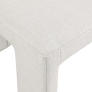  Color_Cream -- Benson Cream Linen Textured Fabric Upholstered Dining Chair IMAGE 7