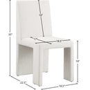  Color_Cream -- Benson Cream Linen Textured Fabric Upholstered Dining Chair IMAGE 9