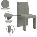 Meridian Benson Green Linen Textured Fabric Dining Chair IMAGE 10