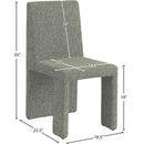 Color_Green -- Benson Green Linen Textured Fabric Upholstered Dining Chair IMAGE 11