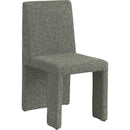  Color_Green -- Benson Green Linen Textured Fabric Upholstered Dining Chair IMAGE 4
