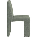  Color_Green -- Benson Green Linen Textured Fabric Upholstered Dining Chair IMAGE 5