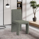  Color_Green -- Benson Green Linen Textured Fabric Upholstered Dining Chair IMAGE 8