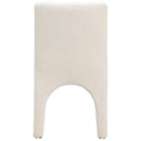 Meridian Gramercy Beige Linen Textured Fabric Dining Chair IMAGE 2