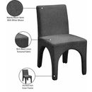  Color_Black -- Gramercy Black Linen Textured Fabric Upholstered Dining Chair IMAGE 10