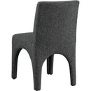  Color_Black -- Gramercy Black Linen Textured Fabric Upholstered Dining Chair IMAGE 6
