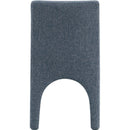  Color_Blue -- Gramercy Blue Linen Textured Fabric Upholstered Dining Chair IMAGE 2