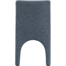 Meridian Gramercy Blue Linen Textured Fabric Dining Chair IMAGE 2