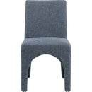  Color_Blue -- Gramercy Blue Linen Textured Fabric Upholstered Dining Chair IMAGE 3