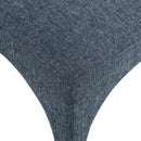  Color_Blue -- Gramercy Blue Linen Textured Fabric Upholstered Dining Chair IMAGE 7