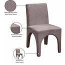  Color_Brown -- Gramercy Brown Linen Textured Fabric Upholstered Dining Chair IMAGE 10