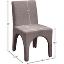  Color_Brown -- Gramercy Brown Linen Textured Fabric Upholstered Dining Chair IMAGE 11