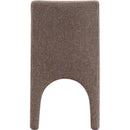  Color_Brown -- Gramercy Brown Linen Textured Fabric Upholstered Dining Chair IMAGE 2