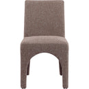  Color_Brown -- Gramercy Brown Linen Textured Fabric Upholstered Dining Chair IMAGE 3