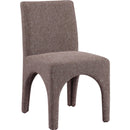  Color_Brown -- Gramercy Brown Linen Textured Fabric Upholstered Dining Chair IMAGE 4