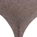  Color_Brown -- Gramercy Brown Linen Textured Fabric Upholstered Dining Chair IMAGE 7