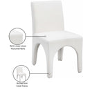 Meridian Gramercy Cream Linen Textured Fabric Dining Chair IMAGE 10