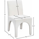 Meridian Gramercy Cream Linen Textured Fabric Dining Chair IMAGE 11