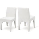 Meridian Gramercy Cream Linen Textured Fabric Dining Chair IMAGE 1