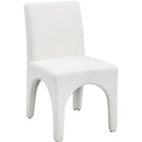  Color_Cream -- Gramercy Cream Linen Textured Fabric Upholstered Dining Chair IMAGE 4
