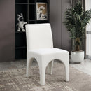  Color_Cream -- Gramercy Cream Linen Textured Fabric Upholstered Dining Chair IMAGE 8