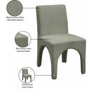  Color_Green -- Gramercy Green Linen Textured Fabric Upholstered Dining Chair IMAGE 10