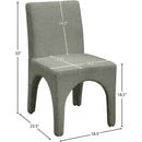  Color_Green -- Gramercy Green Linen Textured Fabric Upholstered Dining Chair IMAGE 11