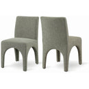  Color_Green -- Gramercy Green Linen Textured Fabric Upholstered Dining Chair IMAGE 1
