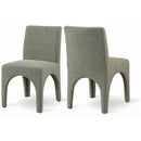 Meridian Gramercy Green Linen Textured Fabric Dining Chair IMAGE 1
