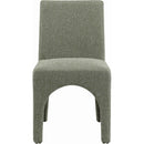  Color_Green -- Gramercy Green Linen Textured Fabric Upholstered Dining Chair IMAGE 3