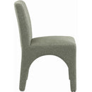  Color_Green -- Gramercy Green Linen Textured Fabric Upholstered Dining Chair IMAGE 5