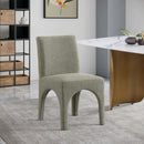 Color_Green -- Gramercy Green Linen Textured Fabric Upholstered Dining Chair IMAGE 8