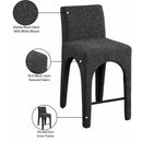  Color_Black -- Gramercy Black Linen Textured Fabric Upholstered Counter Stool IMAGE 10