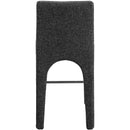  Color_Black -- Gramercy Black Linen Textured Fabric Upholstered Counter Stool IMAGE 3