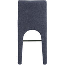  Color_Blue -- Gramercy Blue Linen Textured Fabric Upholstered Counter Stool IMAGE 3