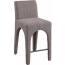  Color_Brown -- Gramercy Brown Linen Textured Fabric Upholstered Counter Stool IMAGE 1