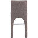  Color_Brown -- Gramercy Brown Linen Textured Fabric Upholstered Counter Stool IMAGE 3