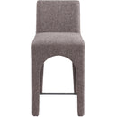  Color_Brown -- Gramercy Brown Linen Textured Fabric Upholstered Counter Stool IMAGE 4