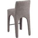  Color_Brown -- Gramercy Brown Linen Textured Fabric Upholstered Counter Stool IMAGE 6
