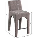  Color_Brown -- Gramercy Brown Linen Textured Fabric Upholstered Counter Stool IMAGE 9