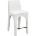  Color_Cream -- Gramercy Cream Linen Textured Fabric Upholstered Counter Stool IMAGE 1
