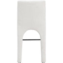  Color_Cream -- Gramercy Cream Linen Textured Fabric Upholstered Counter Stool IMAGE 3